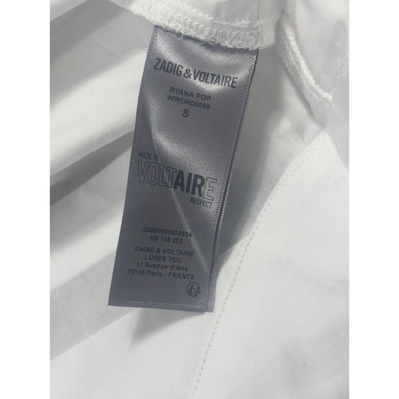 Zadig & Voltaire NWT Ryana‎ Pop Judo Shirt Dress in Size Small MSRP $498.00 - Picture 9 of 11